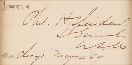 Lot #478 Philip H. Sheridan Signature - Image 2