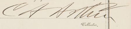 Lot #88 Chester A. Arthur Twice-Signed Document - Image 3