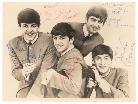 Lot #635 Beatles Signed Photograph - Signed for an Assistant Director on 'A Hard Day’s Night' - Image 1