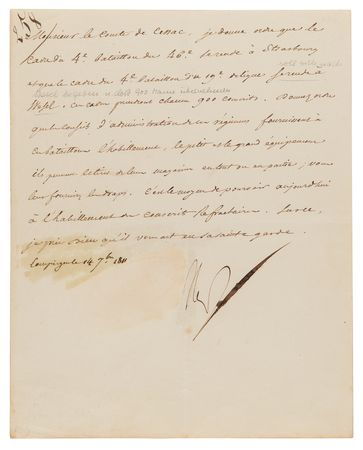 Lot #419 Napoleon Letter Signed, Ordering Troops
