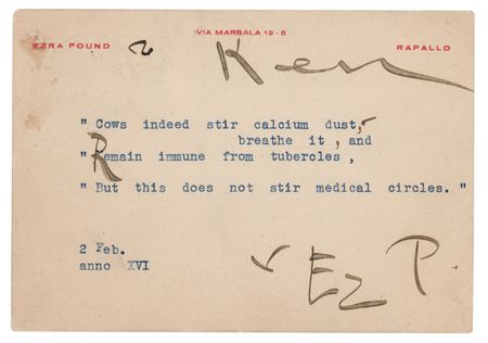 Lot #591 Ezra Pound Typed Letter Signed to Esquire's Editor - Image 1