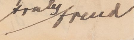 Lot #300 Sigmund Freud Autograph Letter Signed on a 