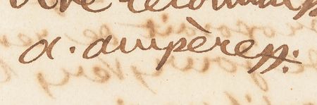 Lot #279 Andre-Marie Ampere Autograph Letter Signed - Pioneer in Electromagnetism - Image 3