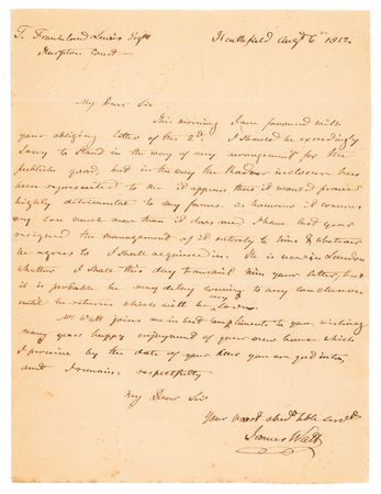 Lot #294 James Watt Autograph Letter Signed - Image 1
