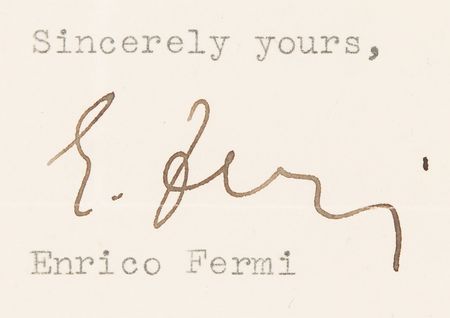 Lot #290 Enrico Fermi Typed Letter Signed on Institute for Nuclear Studies Letterhead - Image 2
