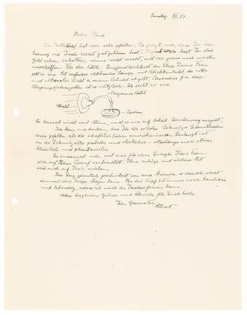 Lot #287 Albert Einstein Autograph Letter Signed to His Grandson: 