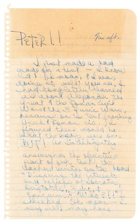Lot #647 Janis Joplin Autograph Letter Signed with a Self-Portrait Sketch, Relating a Discussion of 