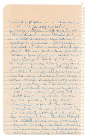 Lot #647 Janis Joplin Autograph Letter Signed with a Self-Portrait Sketch, Relating a Discussion of 