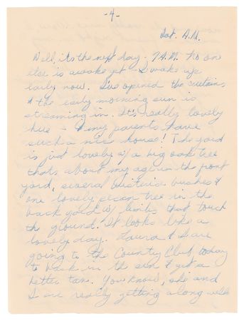 Lot #647 Janis Joplin Autograph Letter Signed with a Self-Portrait Sketch, Relating a Discussion of 