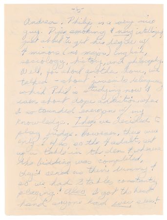 Lot #647 Janis Joplin Autograph Letter Signed with a Self-Portrait Sketch, Relating a Discussion of 