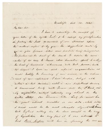 Lot #202 John Tyler Letter Signed as President on Foreign Affairs - Image 1