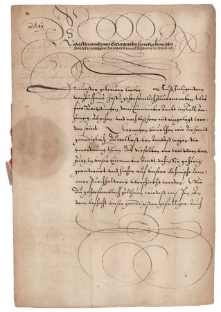 Lot #396 Rudolf II, Holy Roman Emperor Letter