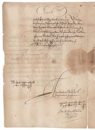 Lot #396 Rudolf II, Holy Roman Emperor Letter Signed - Image 2