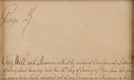 Lot #361 King George II Signature - Image 2