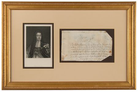 Lot #367 King William III Signature