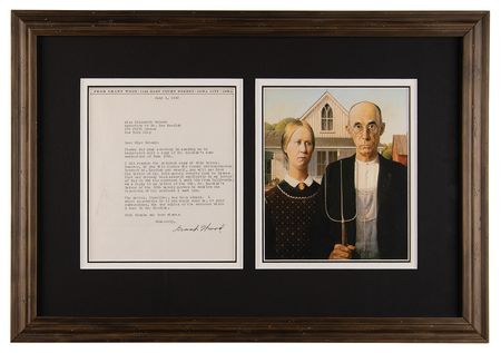 Lot #543 Grant Wood Typed Letter Signed