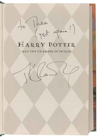 Lot #592 J. K. Rowling Signed Book - Harry Potter and the Chamber of Secrets - Image 4