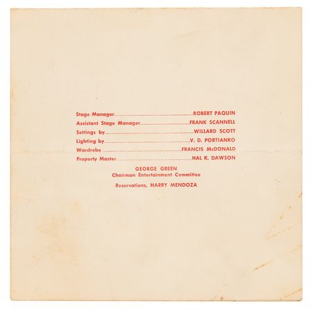 Lot #761 Gentlemen Prefer Blondes: Marilyn Monroe, Jane Russell, and Charles Coburn Signed 1953 Masquers Dinner Program - Image 5