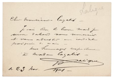 Lot #532 Rene Lalique Autograph Letter Signed