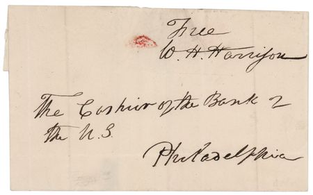 Lot #14 William Henry Harrison Signed Free Frank
