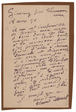 Lot #510 Claude Monet Autograph Letter Signed on