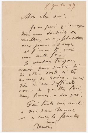 Lot #516 Pierre-Auguste Renoir Autograph Letter