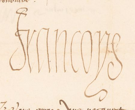Lot #240 King Francis I Letter Signed - Image 2