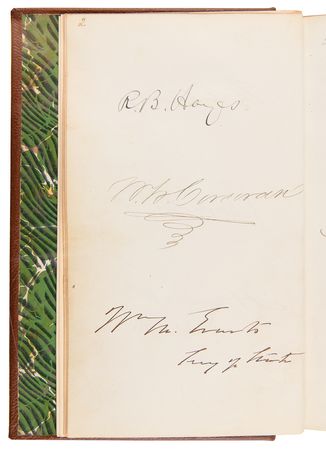 Lot #85 Seven Presidents and 19th-Century Politicians Autograph Album, with Grant, Garfield, McKinley, and Roosevelt - From the Collection of Sen. Henry G. Davis - Image 4