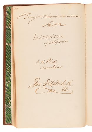 Lot #85 Seven Presidents and 19th-Century Politicians Autograph Album, with Grant, Garfield, McKinley, and Roosevelt - From the Collection of Sen. Henry G. Davis - Image 5