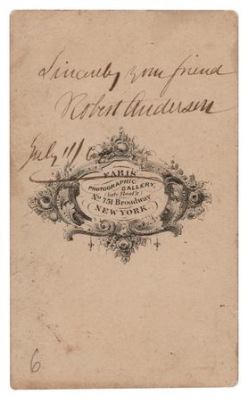 Lot #441 Robert Anderson Civil War-Dated Signed Photograph - Image 3