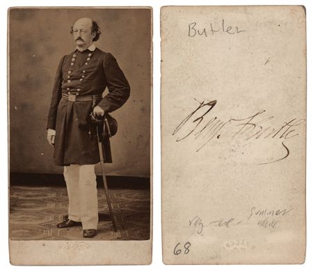 Lot #445 Benjamin F. Butler Signed Photograph - Image 1