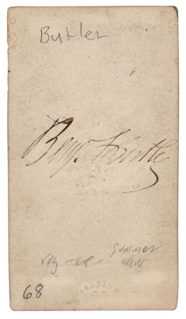 Lot #445 Benjamin F. Butler Signed Photograph - Image 3