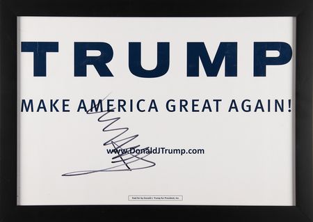 Lot #195 Donald Trump Signed Campaign Sign - Image 1