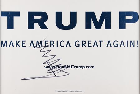 Lot #195 Donald Trump Signed Campaign Sign - Image 2