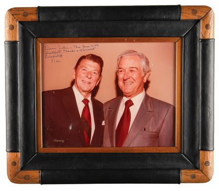 Lot #174 Ronald Reagan Oversized Signed Photograph to Gov. John B. Connally - Image 1