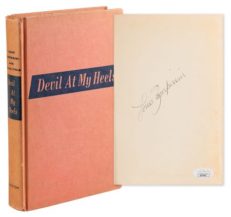 Lot #878 Louis Zamperini Signed Book - Devil At My