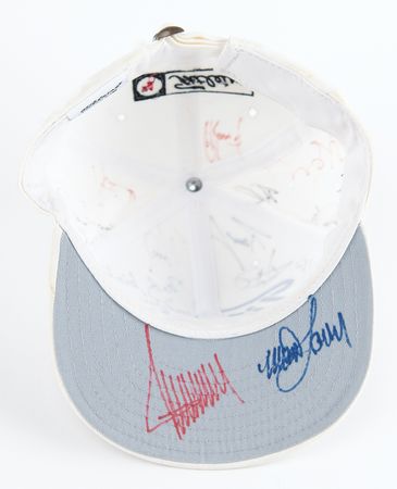 Lot #198 Donald Trump and Rudy Giuliani Signed Titleist Baseball Hat - Image 1