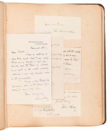 Lot #326 19th Century Notables Autograph Album with (40+) Letters and Signatures - Image 2