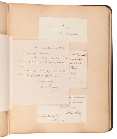 Lot #326 19th Century Notables Autograph Album with (40+) Letters and Signatures - Image 3