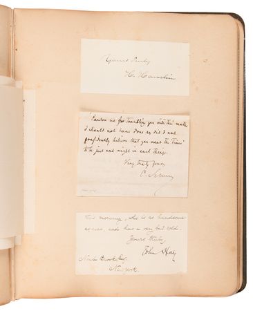 Lot #326 19th Century Notables Autograph Album with (40+) Letters and Signatures - Image 4