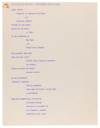Lot #648 Janis Joplin Signed Mimeographed Poem - Published in Rolling Stone Magazine (February 1969) - Image 6