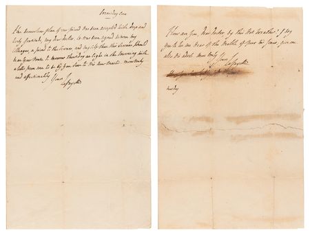 Lot #407 Marquis de Lafayette (2) Autograph
