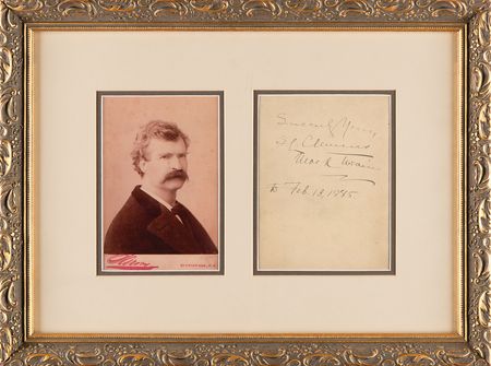 Lot #580 Samuel L. Clemens Double Signature - 