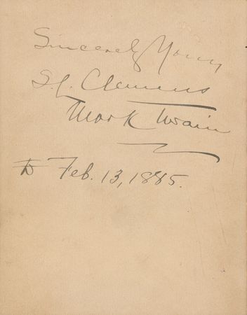 Lot #580 Samuel L. Clemens Double Signature - 