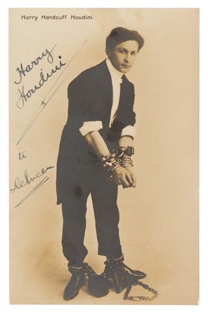 Lot #753 Harry Houdini Signed Photograph
