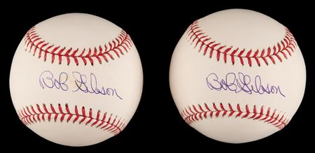 Lot #868 Bob Gibson (2) Signed Baseballs