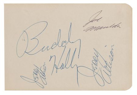 Lot #646 Buddy Holly and the Crickets Signatures -