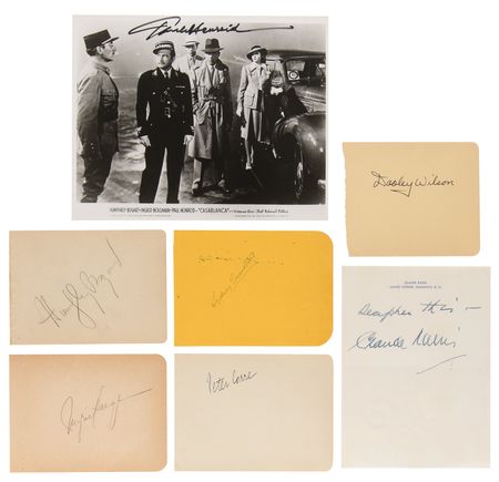 Lot #783 Casablanca (35+) Signed Items with Humphrey Bogart, Ingrid Bergman, Michael Curtiz, Dooley Wilson, and Many More - Image 2