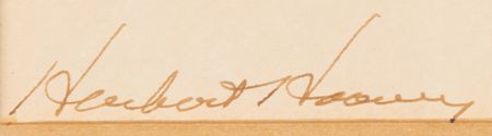 Lot #118 Herbert Hoover Signed Print - Image 3