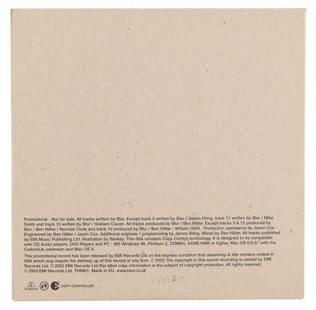 Lot #525 Banksy: Blur 'Think Tank' Promotional CD with 'Petrolhead' Stamp - Image 2